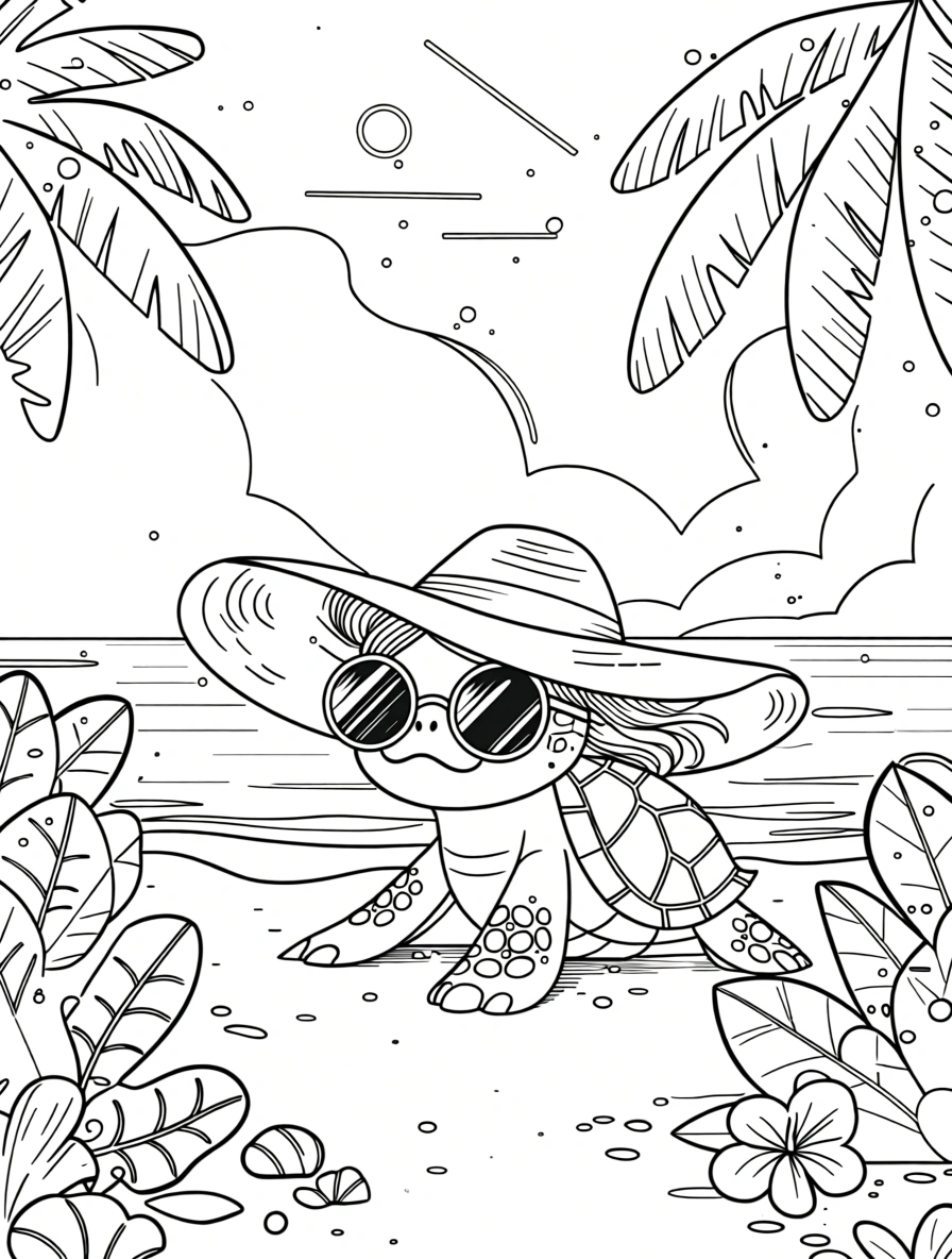 turtle coloring book pages - coloring sheet