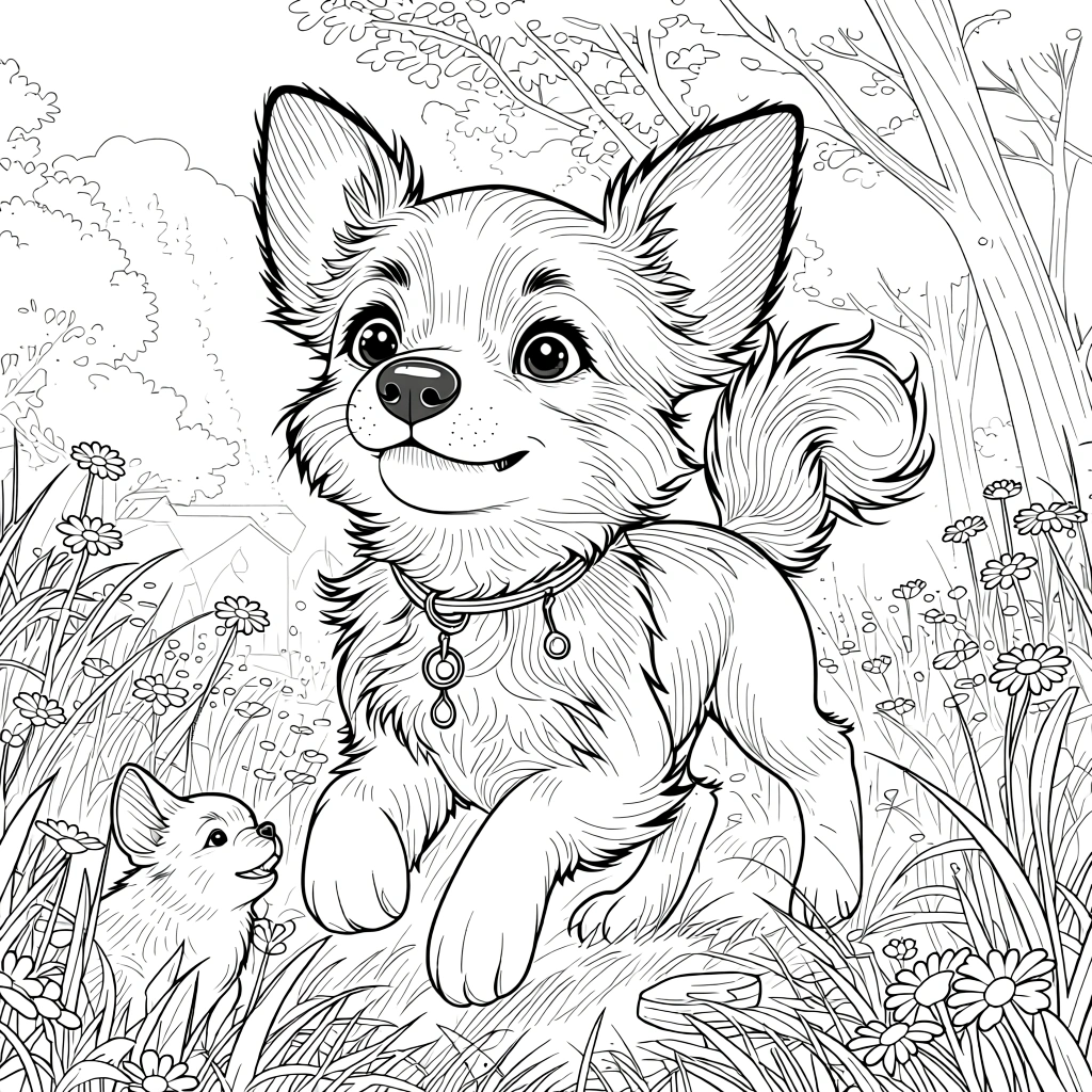 coloring pages of dogs - coloring book
