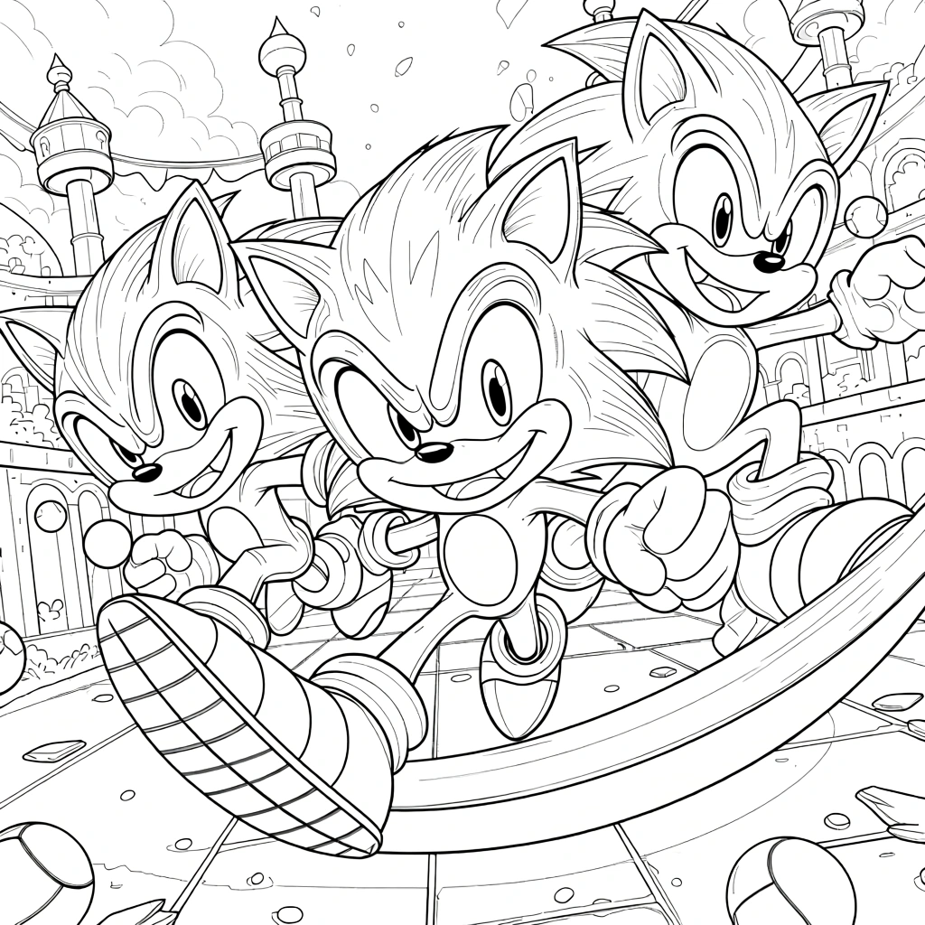 sonic and shadow coloring pages - coloring book