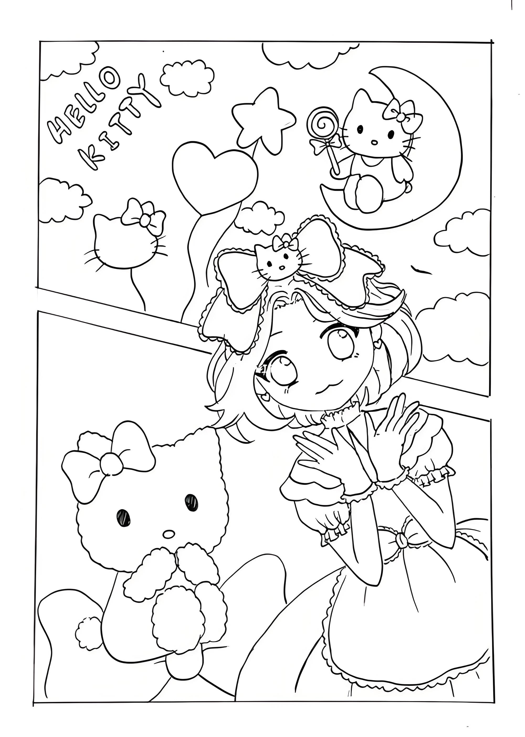 hello kitty coloring pages printable - printable coloring pages