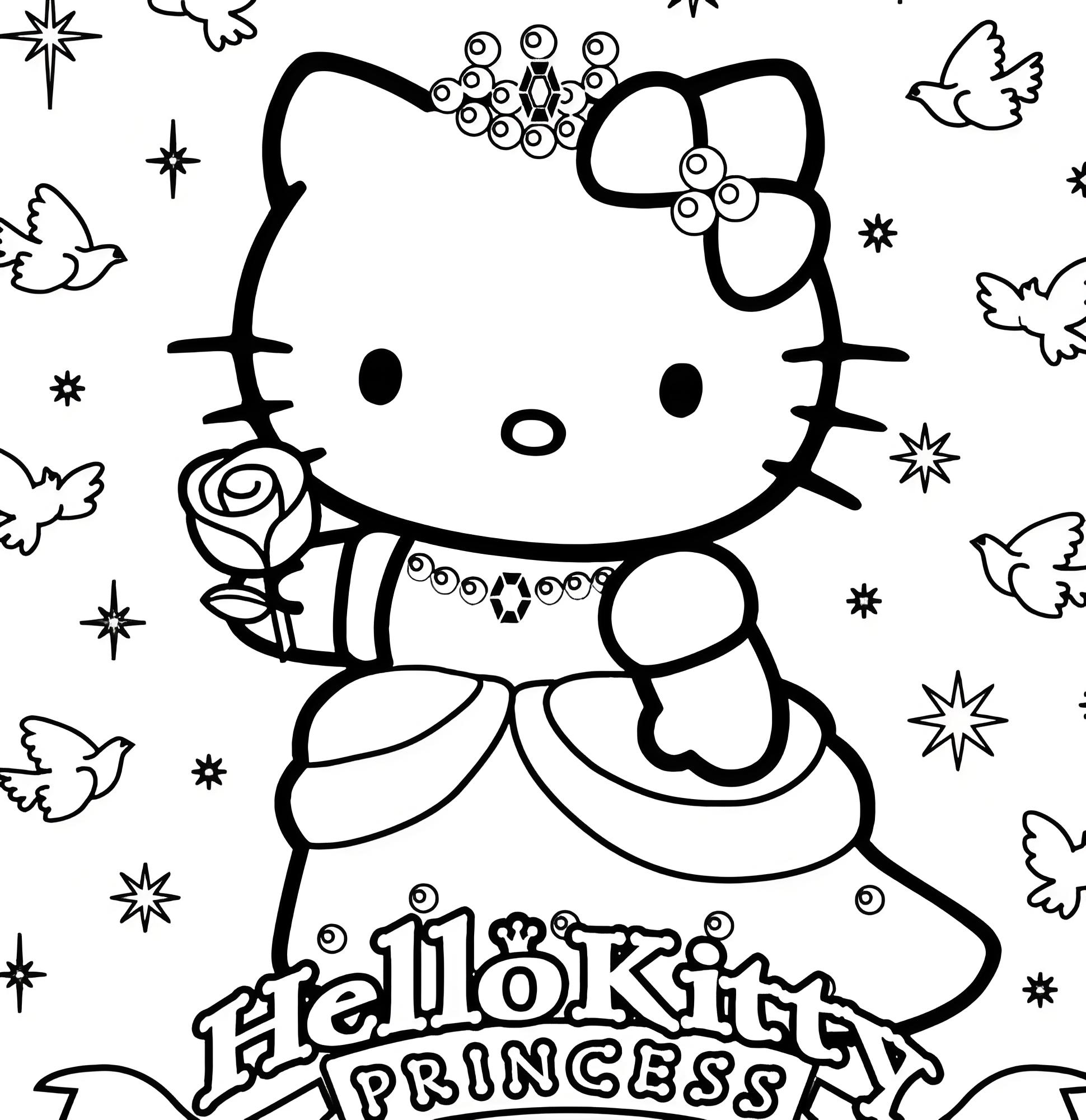 cute hello kitty coloring pages - coloring sheet
