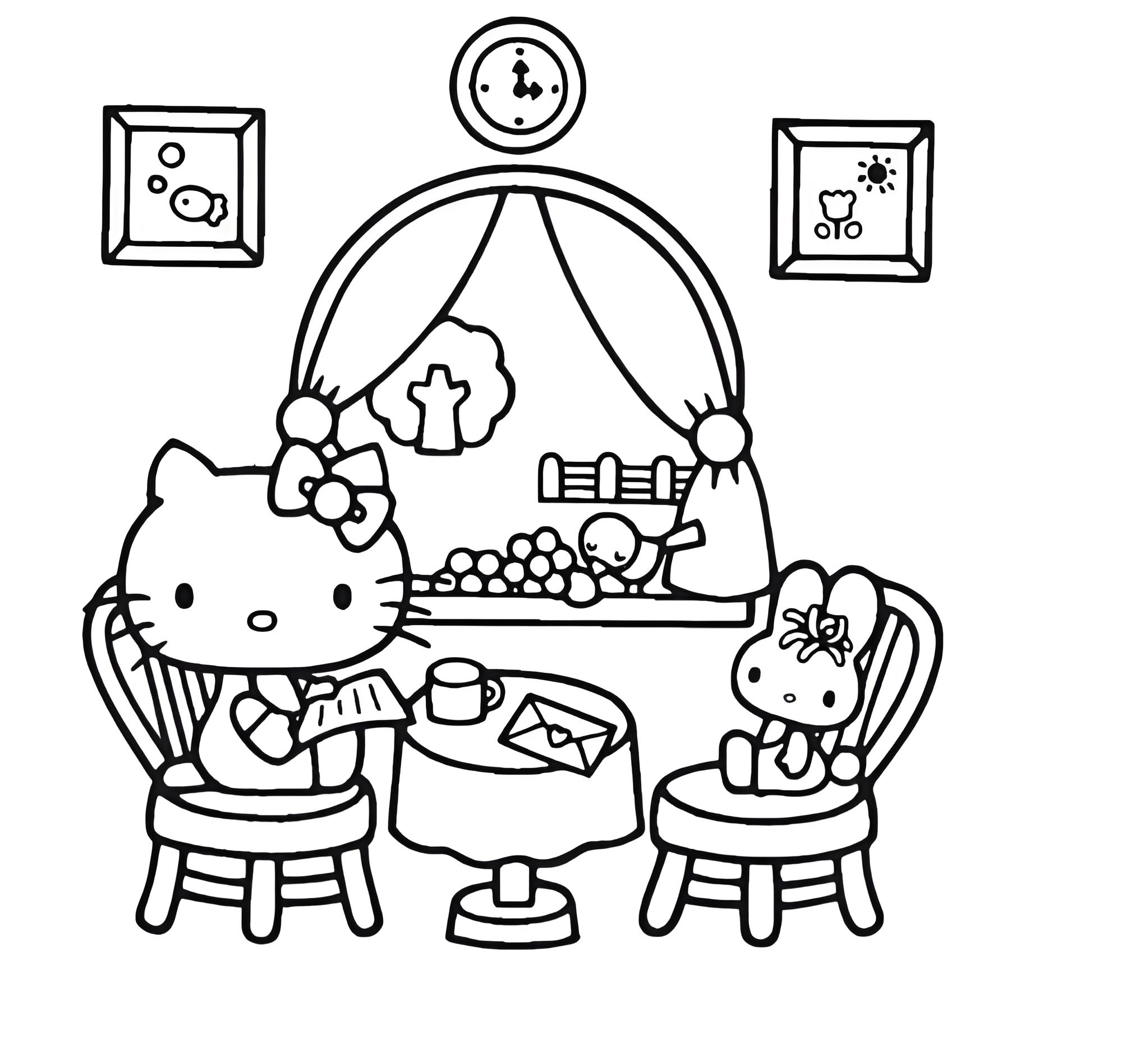 cute hello kitty coloring pages - coloring books