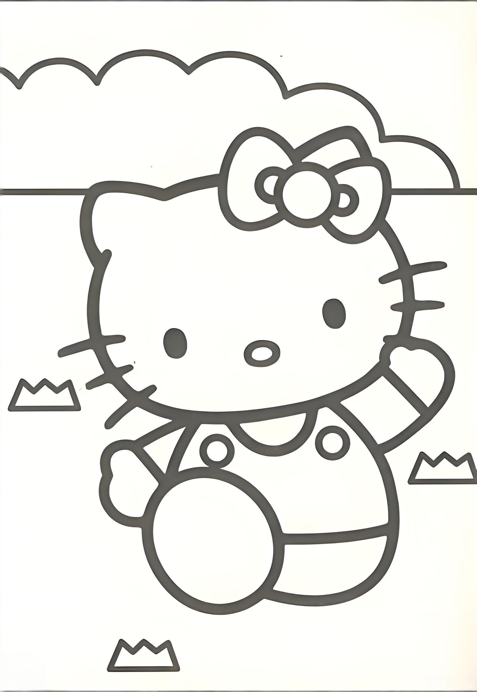 hello kitty coloring page - coloring pages