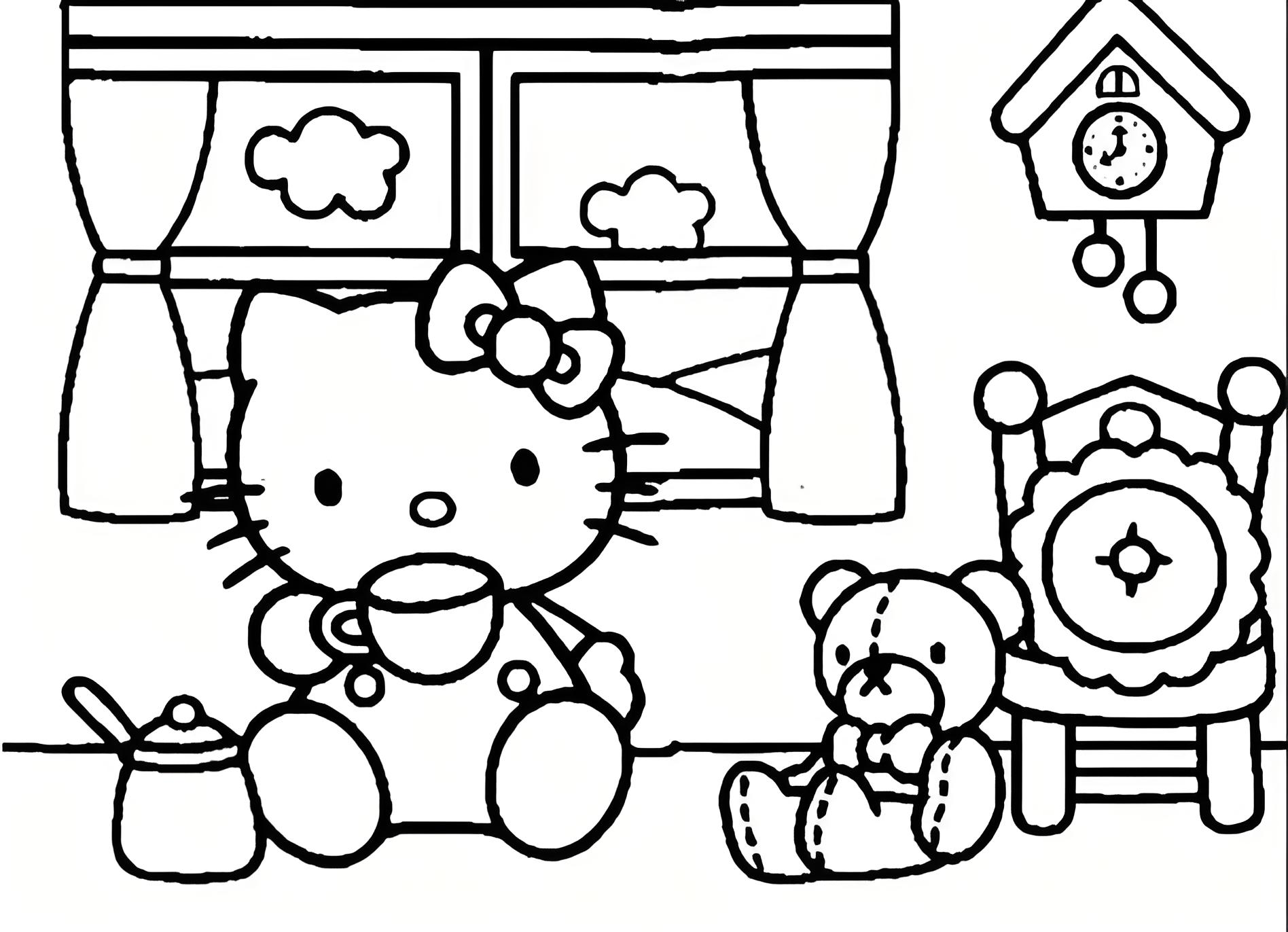 hello kitty christmas coloring pages - coloring pages