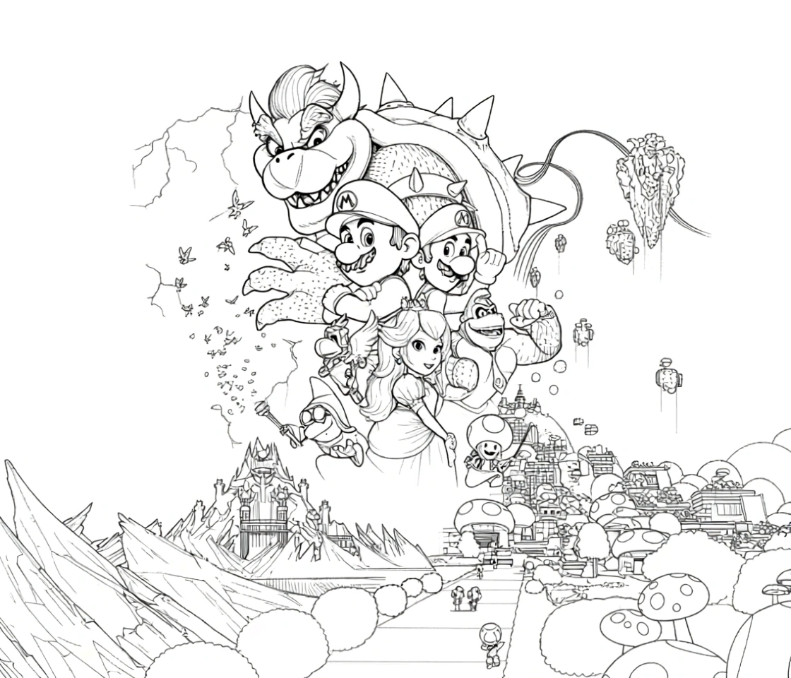 super mario coloring pages - printable coloring pages